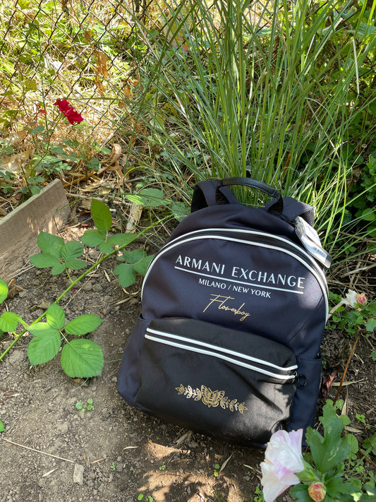 Armani x Flowerboy Moth Canvas Backpack